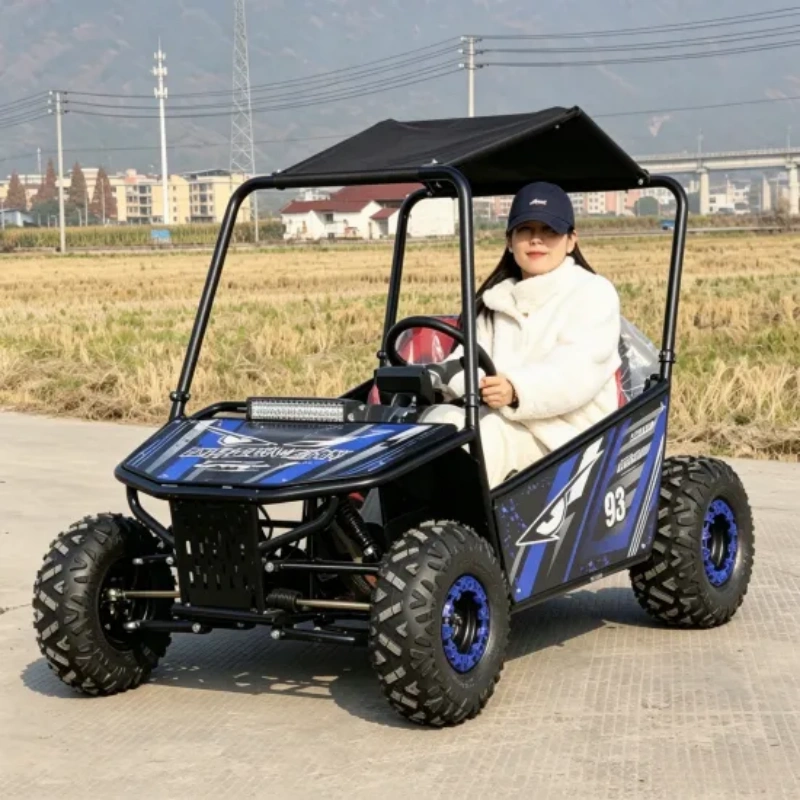 WUE-K2A 1000W Electric ATV Off-Road Go-Kart – Dual Seat All Terrain Vehicle for Adult 4-Wheel Beach Buggy 