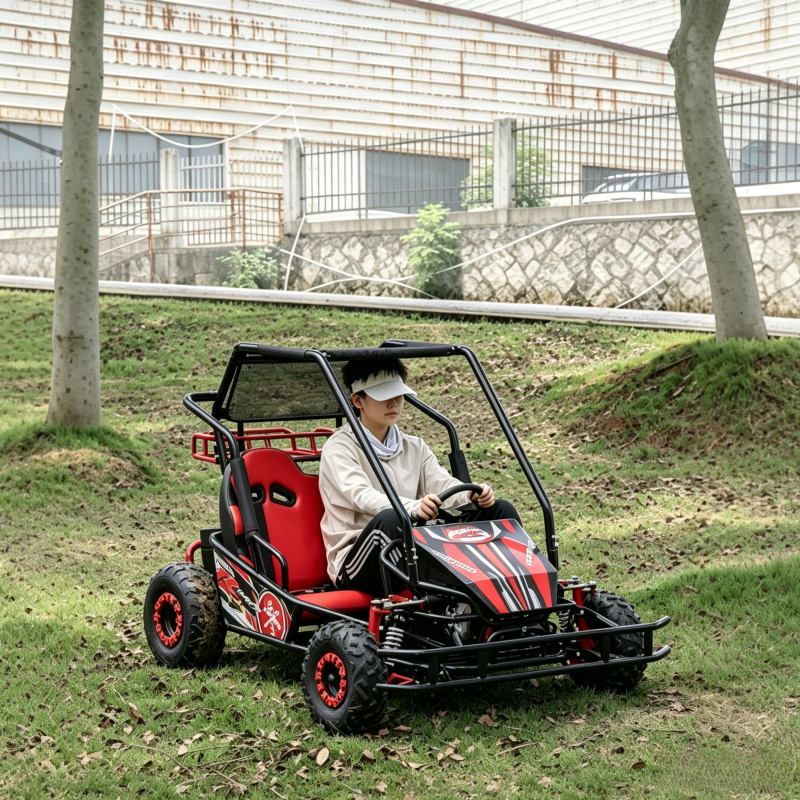 WUE-K2 500W Electric ATV for Adults – 4-Wheel Off-Road Go-Kart, Family Beach Buggy with Parent-Child Riding Option